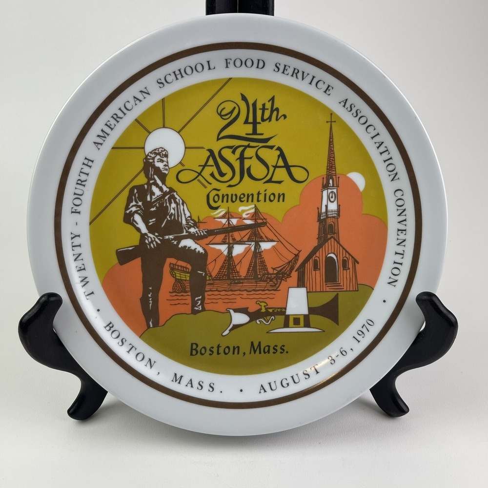 1971 Boston Mass Plate ASFSA 24th Annual National Convention‎ 10" Melamine